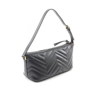 Gucci Black GG Leather Handbag Marmont